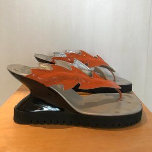 Fluevog Vintage Jetson Flame Lift off Sandals